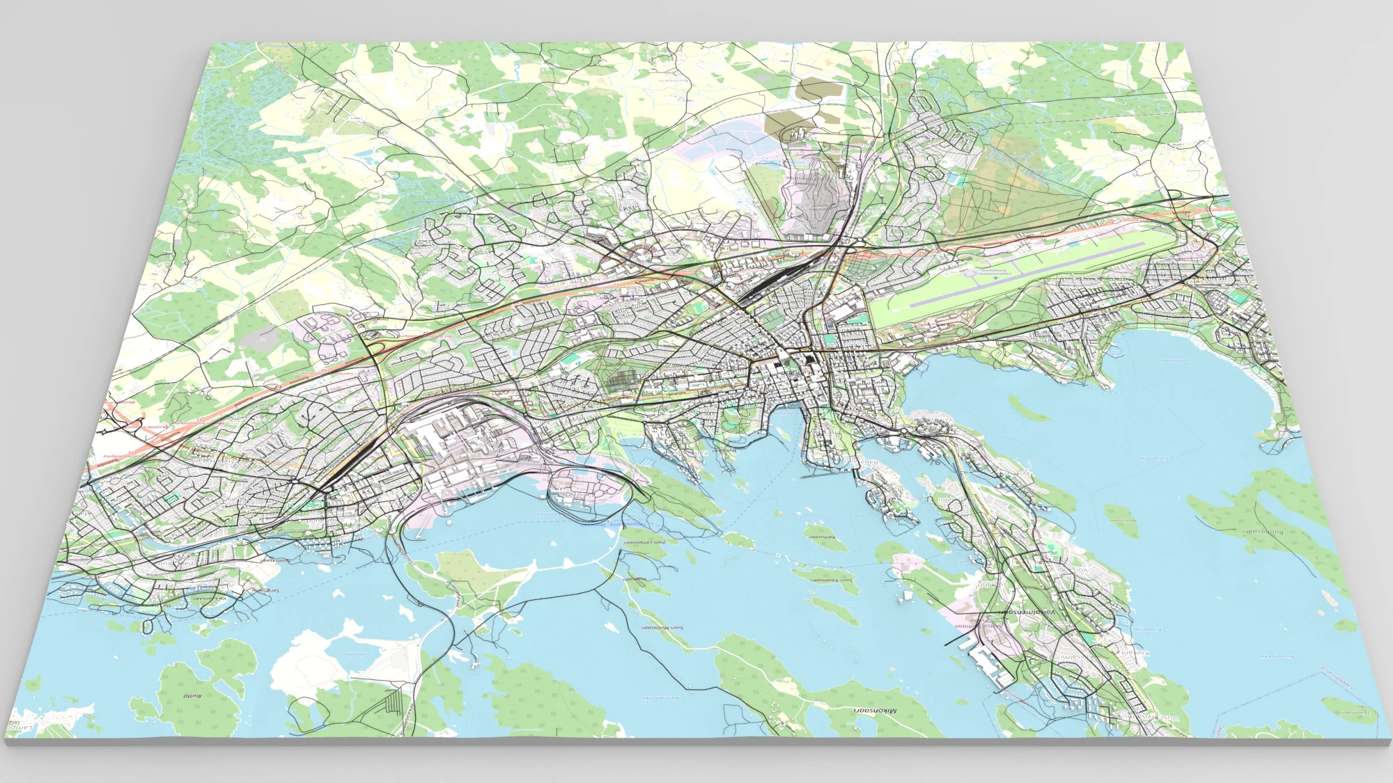 Cityscape Lappeenranta Finland 3D Model .c4d .max .obj .3ds .fbx .stl .blend 