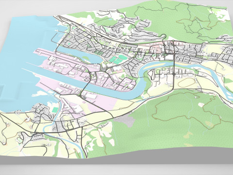 Cityscape Orkanger Norway Modelo 3D