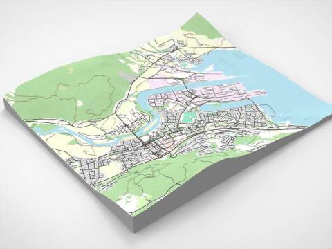 Cityscape Orkanger Norway 3D Model