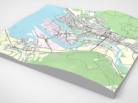Cityscape Orkanger Norway 3D Model