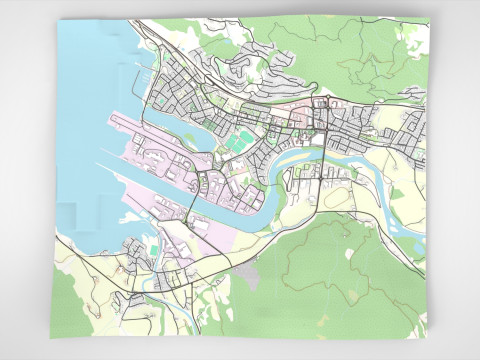 Cityscape Orkanger Norway 3D Model