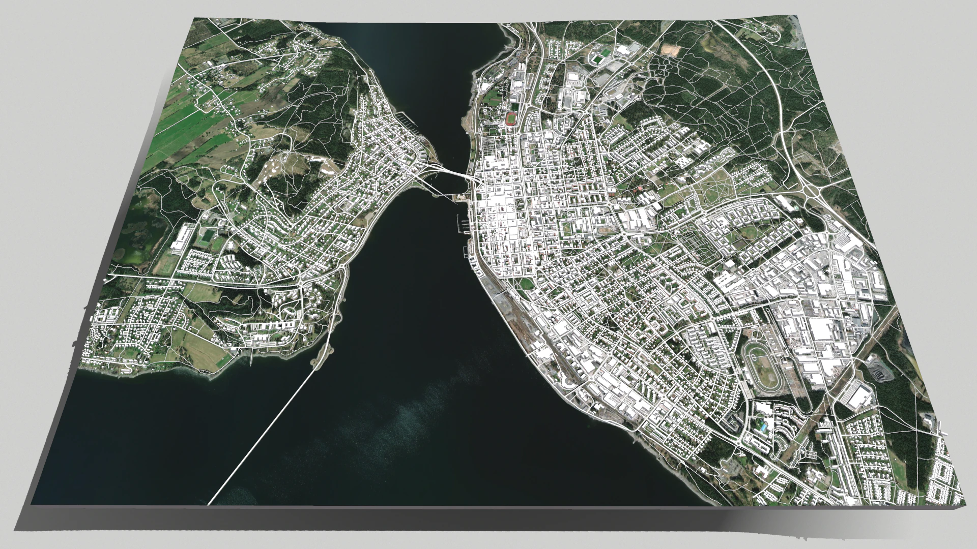Cityscape Ostersund Sweden 3D Model .c4d .max .obj .3ds .fbx .stl .blend 