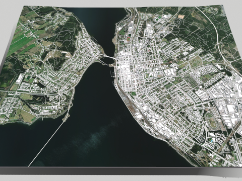 Cityscape Ostersund Sweden Modèle 3D