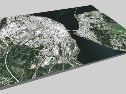 Cityscape Ostersund Sweden 3D Model