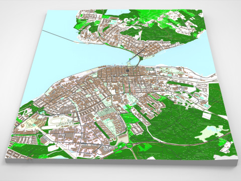 Cityscape Ostersund Sweden 3D Model