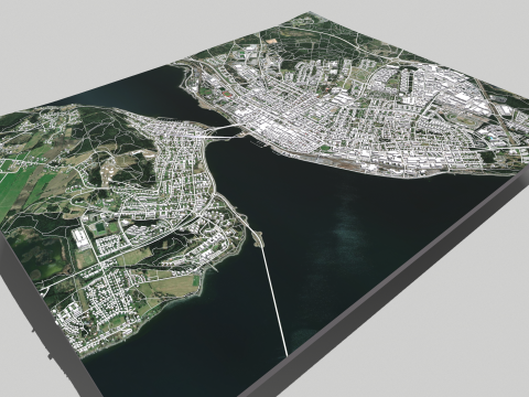 Cityscape Ostersund Sweden 3D Model
