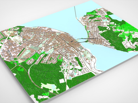 Cityscape Ostersund Sweden 3D Model