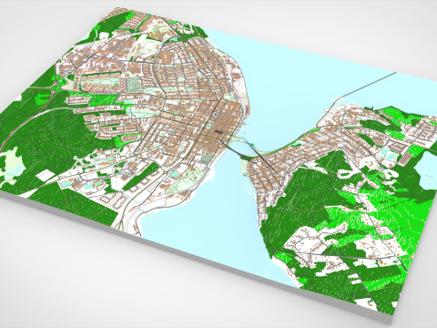 Cityscape Ostersund Sweden 3D Model