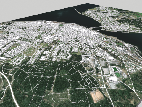 Cityscape Ostersund Sweden 3D Model