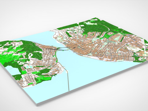 Cityscape Ostersund Sweden 3D Model