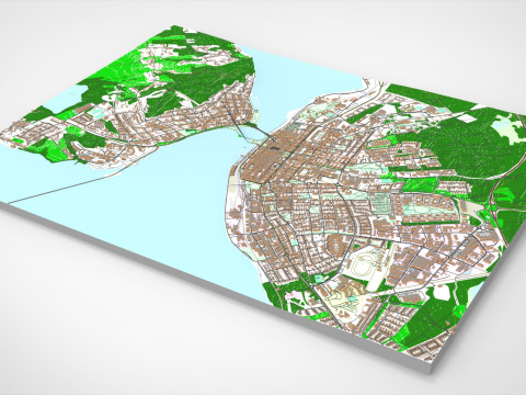 Cityscape Ostersund Sweden 3D Model