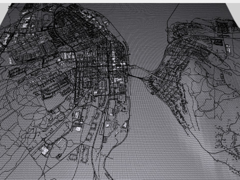 Cityscape Ostersund Sweden 3D Model