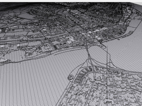 Cityscape Ostersund Sweden 3D Model
