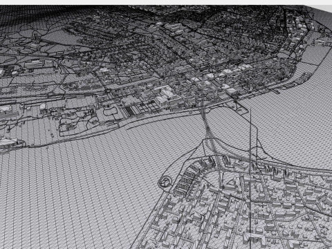 Cityscape Ostersund Sweden 3D Model