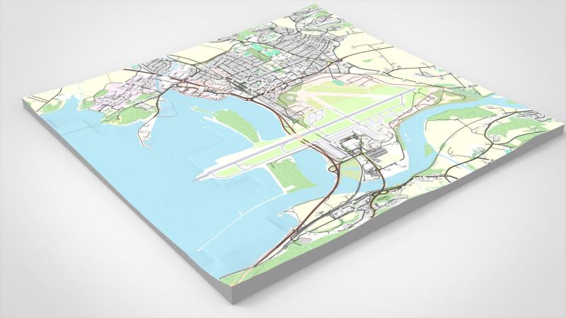 Cityscape Stjordal Norway 3D Modell .c4d .max .obj .3ds .fbx .stl .blend