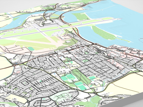 Cityscape Stjordal Norway 3D Modell