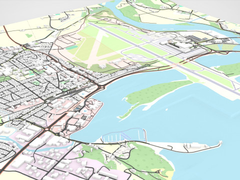 Cityscape Stjordal Norway 3D Modell