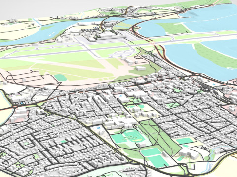 Cityscape Stjordal Norway 3D Modell
