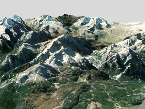 Mountain landscape Piz Parom Italy 3Dモデル