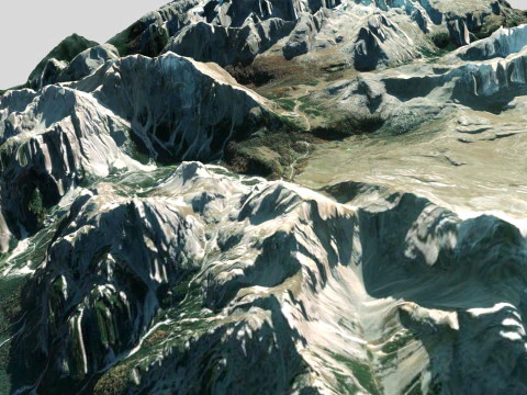 Mountain landscape Piz Parom Italy 3D Model