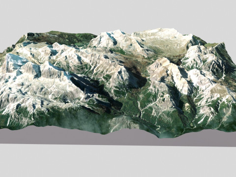 Mountain landscape Piz Parom Italy 3Dモデル