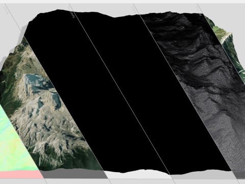 Mountain landscape Piz Parom Italy 3Dモデル