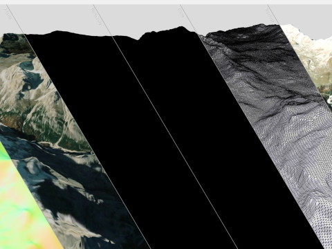 Mountain landscape Piz Parom Italy 3Dモデル