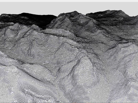 Mountain landscape Piz Parom Italy 3D Model