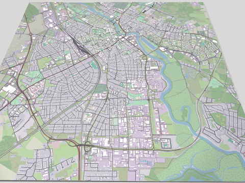 Cityscape Tartu Estonia 3D Model