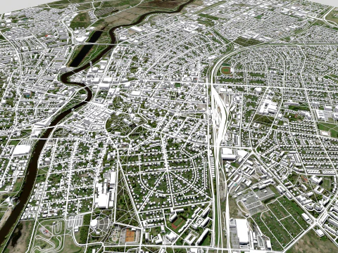 Cityscape Tartu Estonia 3D Model