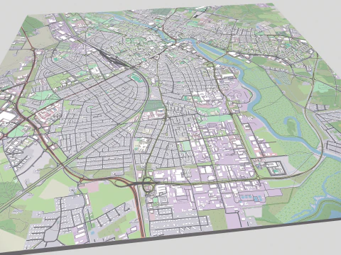Cityscape Tartu Estonia 3D Model