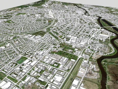 Cityscape Tartu Estonia 3D Model
