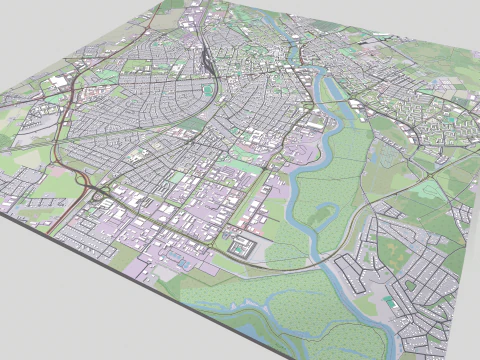 Cityscape Tartu Estonia 3D Model