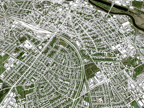 Cityscape Tartu Estonia 3D Model