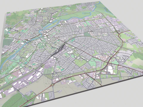 Cityscape Tartu Estonia 3D Model