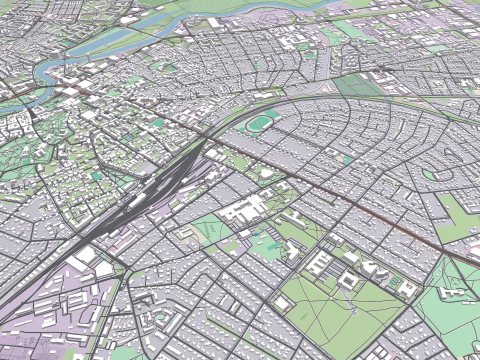 Cityscape Tartu Estonia Modello 3D
