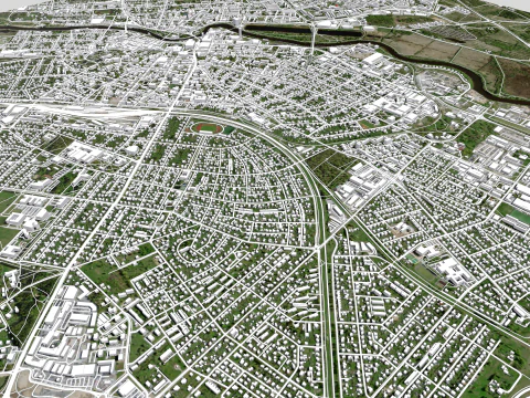 Cityscape Tartu Estonia 3D Model