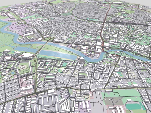 Cityscape Tartu Estonia 3D Model