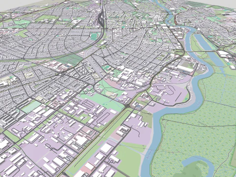 Cityscape Tartu Estonia 3D Model
