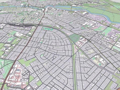 Cityscape Tartu Estonia Modello 3D