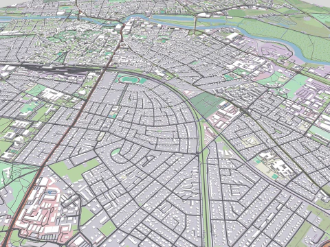 Cityscape Tartu Estonia 3D Model