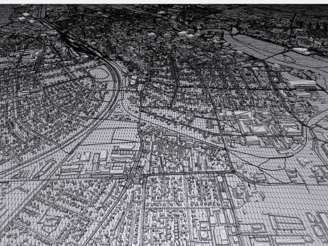 Cityscape Tartu Estonia Modello 3D