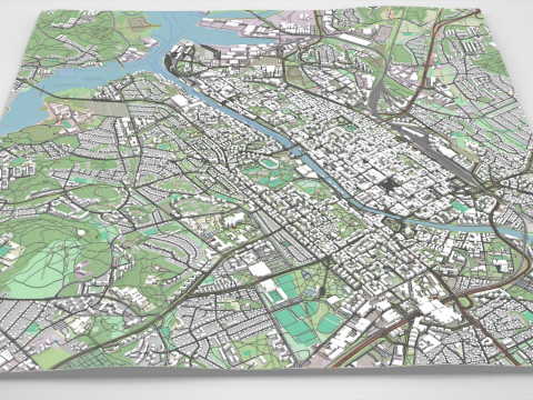 Cityscape Turku Finland 3D मॉडल