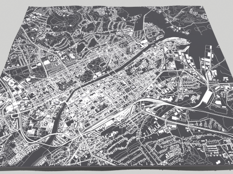 Cityscape Turku Finland 3D Модель