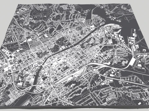 Cityscape Turku Finland 3D Model