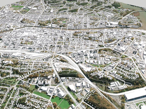 Cityscape Turku Finland 3D Model
