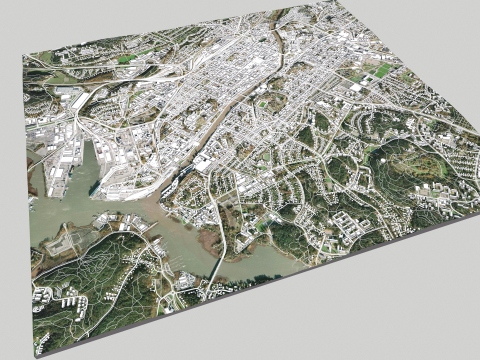 Cityscape Turku Finland 3D Модель
