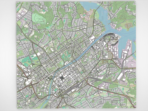 Cityscape Turku Finland 3D Модель