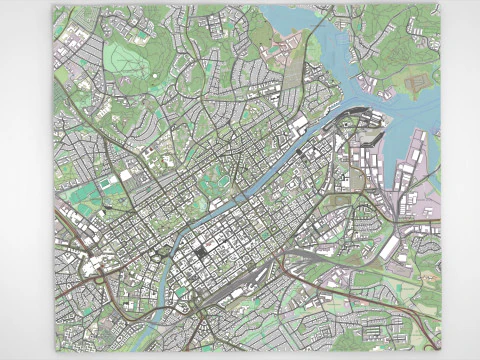 Cityscape Turku Finland 3D Model