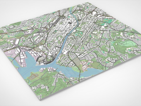 Cityscape Turku Finland 3D Модель